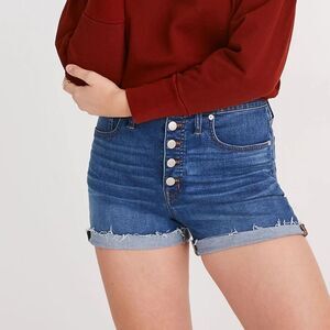 Madewell High-Rise Denim Button Fly Shorts Women’s Sz 27